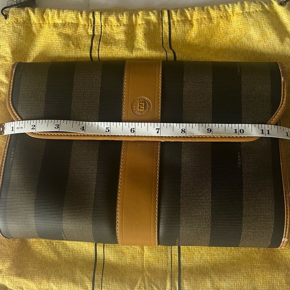 Vintage @ authentic Fendi Pequin  Clutch Handbag Late 80’s - Picture 16 of 16